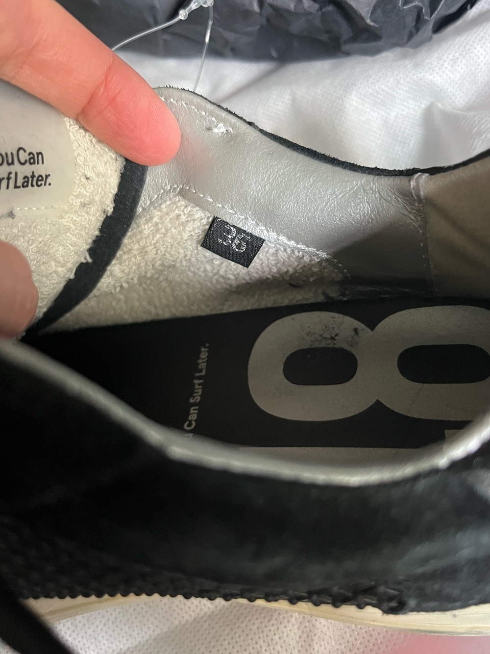 P448 Black Low-Top Suede & Mesh Sneaker - Picture 6 of 6